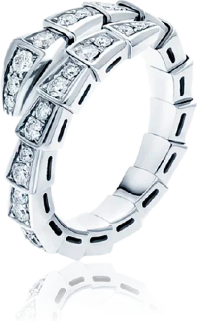 Кольцо Bvlgari Serpenti Viper White Gold & Diamonds (SIZE L (54-55-56)) 354709