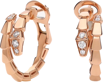 Серьги Bvlgari Serpenti Viper Rose Gold & Diamonds 359949