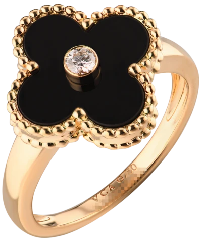 Кольцо Van Cleef & Arpels Vintage Alhambra Onyx