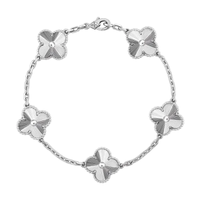 Браслет Van Cleef & Arpels Vintage Alhambra 5 motifs white gold