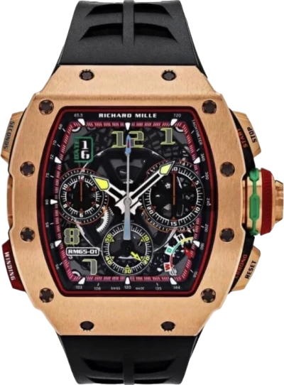 Часы Richard Mille Split-Seconds Chronograph Full Gold Rm 65-01 Ca Rg (id 40981)