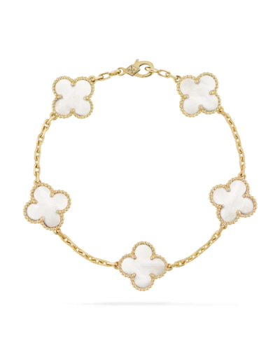 Браслет Van Cleef & Arpels Vintage Alhambra bracelet 5 мотивов VCARA41800