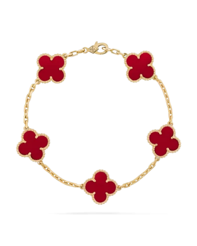 Браслет Van Cleef & Arpels Vintage Alhambra bracelet 5 мотивов VCARD35500