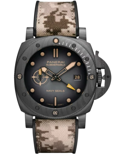 Часы Panerai Submersible QuarantaQuattro GMT Navy SEALs Carbotech PAM01513