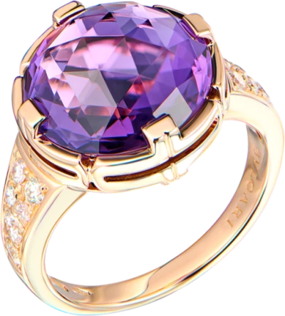 Кольцо Bvlgari Parentesi Amethyst & Diamonds Cocktail AN855181